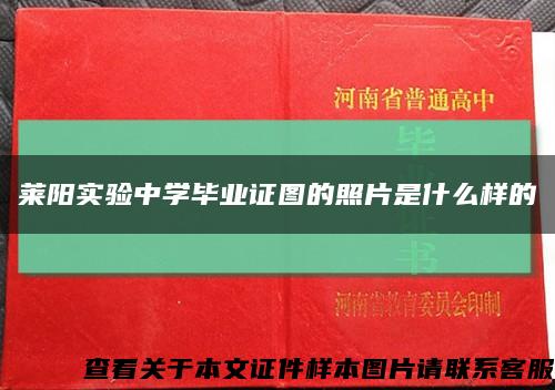 莱阳实验中学毕业证图的照片是什么样的缩略图