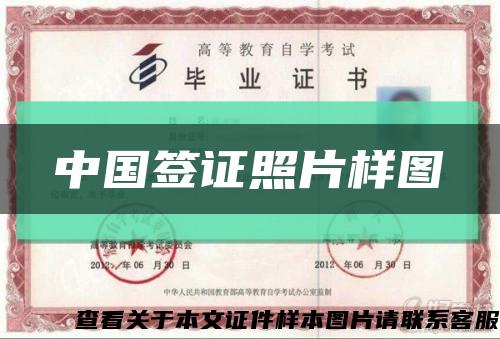 中国签证照片样图缩略图
