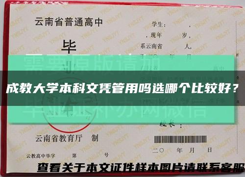 成教大学本科文凭管用吗选哪个比较好？缩略图