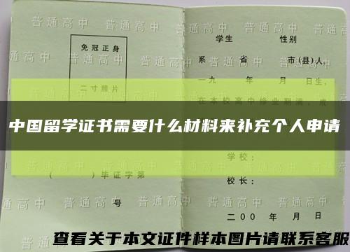 中国留学证书需要什么材料来补充个人申请缩略图