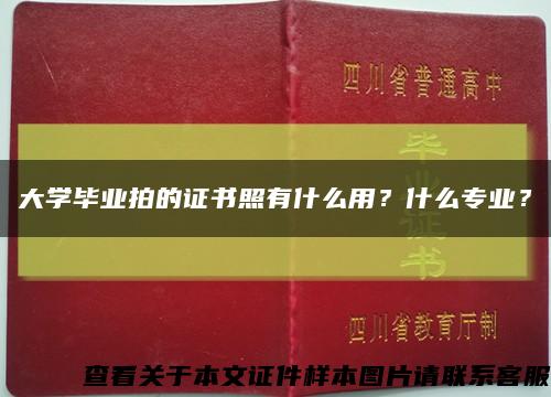 大学毕业拍的证书照有什么用？什么专业？缩略图