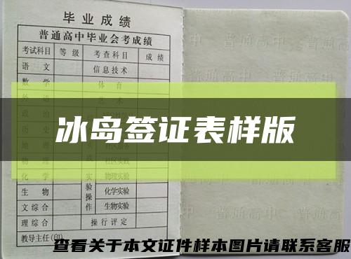 冰岛签证表样版缩略图
