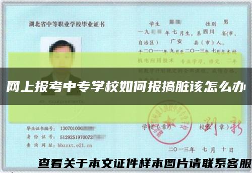 网上报考中专学校如何报搞脏该怎么办缩略图