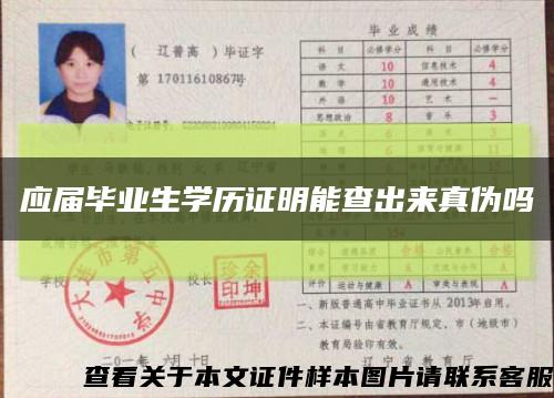 应届毕业生学历证明能查出来真伪吗缩略图