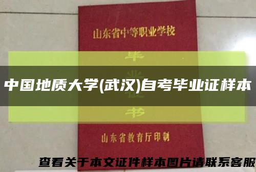 中国地质大学(武汉)自考毕业证样本缩略图