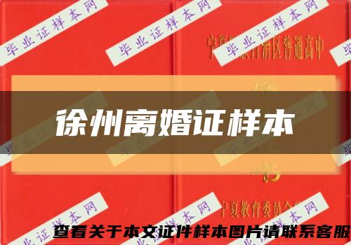 徐州离婚证样本缩略图