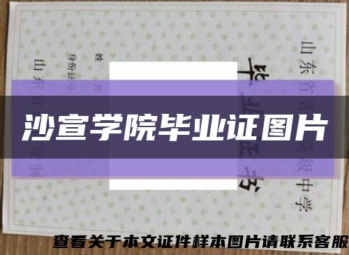 沙宣学院毕业证图片缩略图
