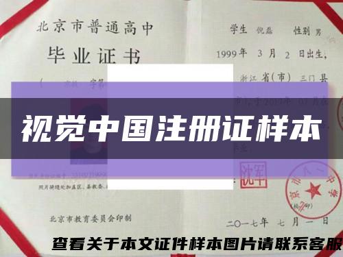 视觉中国注册证样本缩略图