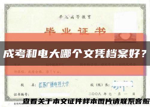 成考和电大哪个文凭档案好？缩略图