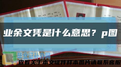 业余文凭是什么意思？p图缩略图