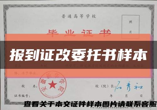 报到证改委托书样本缩略图