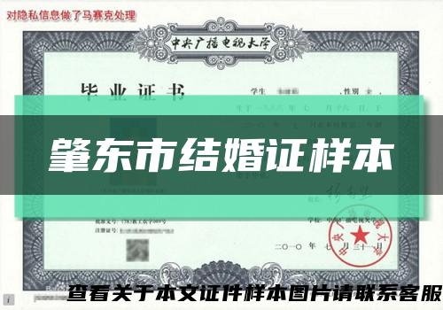 肇东市结婚证样本缩略图