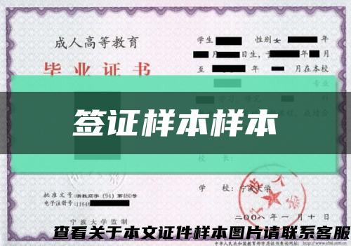 签证样本样本缩略图