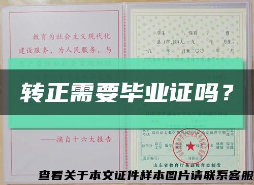 转正需要毕业证吗？缩略图