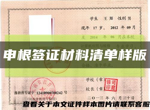 申根签证材料清单样版缩略图