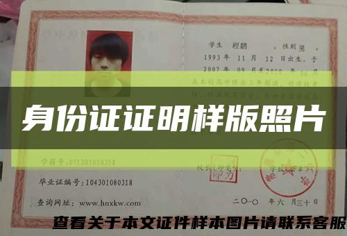 身份证证明样版照片缩略图