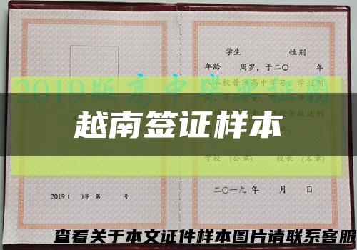 越南签证样本缩略图