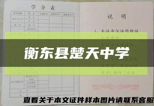 衡东县楚天中学缩略图