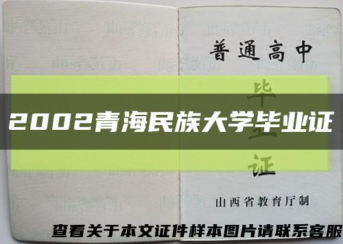 2002青海民族大学毕业证缩略图