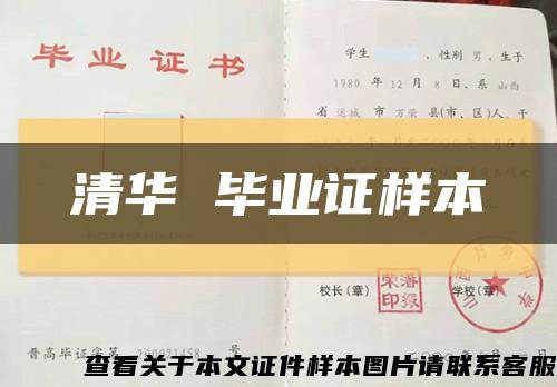 清华 毕业证样本缩略图