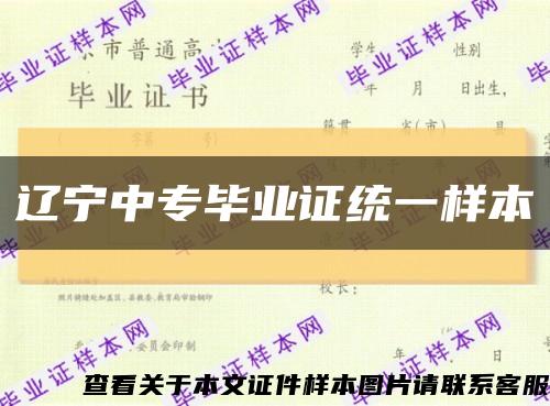 辽宁中专毕业证统一样本缩略图