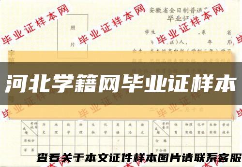 河北学籍网毕业证样本缩略图