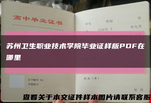 苏州卫生职业技术学院毕业证样版PDF在哪里缩略图