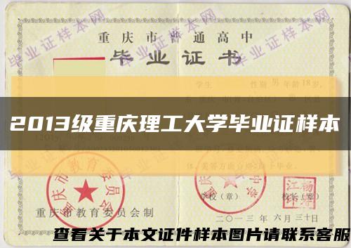 2013级重庆理工大学毕业证样本缩略图