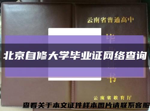 北京自修大学毕业证网络查询缩略图