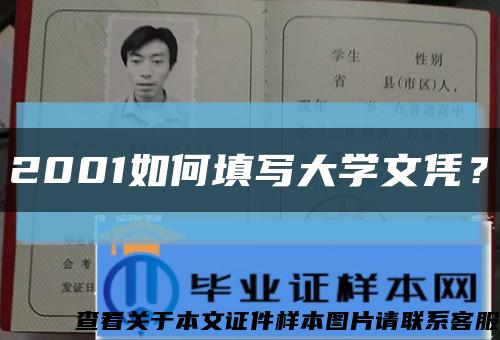 2001如何填写大学文凭？缩略图
