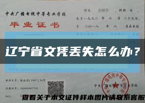 辽宁省文凭丢失怎么办？缩略图