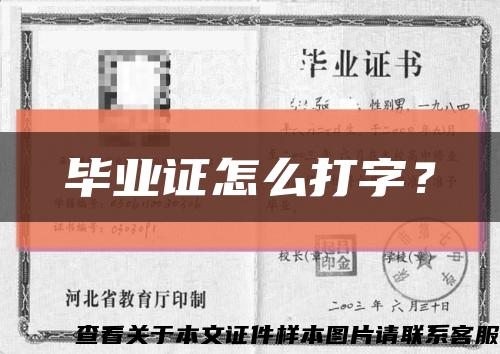 毕业证怎么打字？缩略图