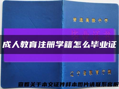 成人教育注册学籍怎么毕业证缩略图