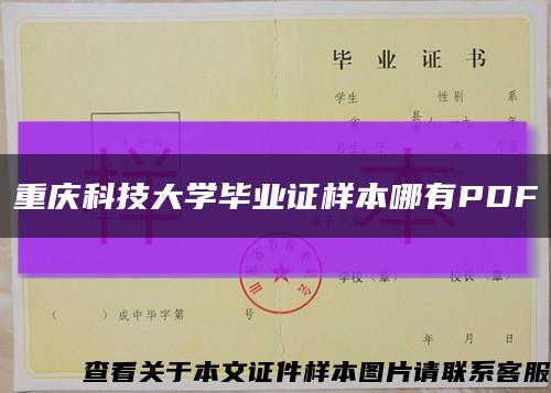 重庆科技大学毕业证样本哪有PDF缩略图