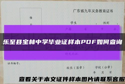 乐至县宝林中学毕业证样本PDF如何查询缩略图