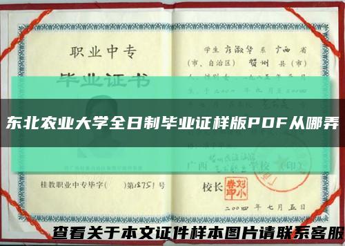 东北农业大学全日制毕业证样版PDF从哪弄缩略图