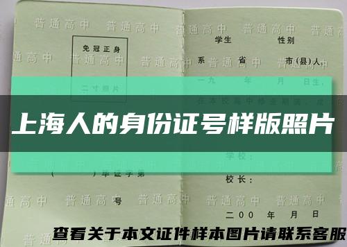 上海人的身份证号样版照片缩略图