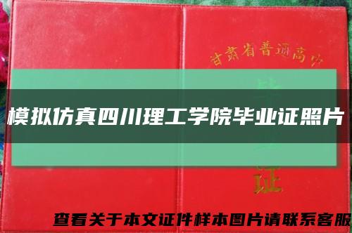 模拟仿真四川理工学院毕业证照片缩略图