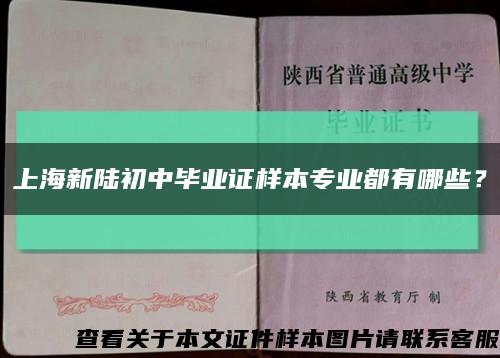 上海新陆初中毕业证样本专业都有哪些？缩略图
