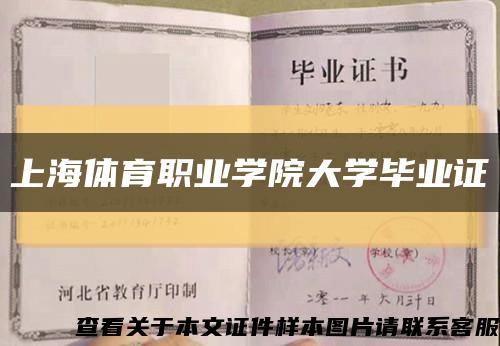 上海体育职业学院大学毕业证缩略图