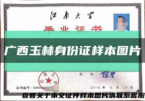 广西玉林身份证样本图片缩略图