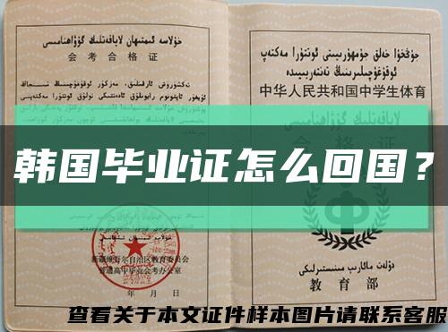 韩国毕业证怎么回国？缩略图