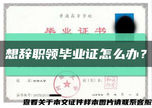 想辞职领毕业证怎么办？缩略图