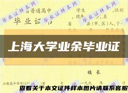 上海大学业余毕业证缩略图