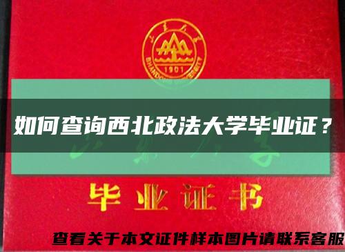 如何查询西北政法大学毕业证？缩略图
