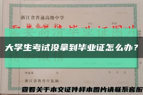 大学生考试没拿到毕业证怎么办？缩略图