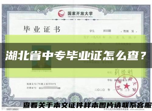 湖北省中专毕业证怎么查？缩略图