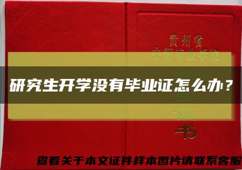 研究生开学没有毕业证怎么办？缩略图