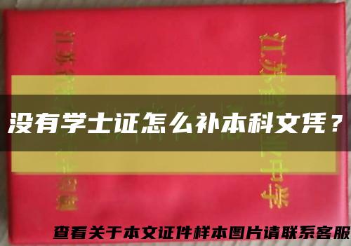 没有学士证怎么补本科文凭？缩略图