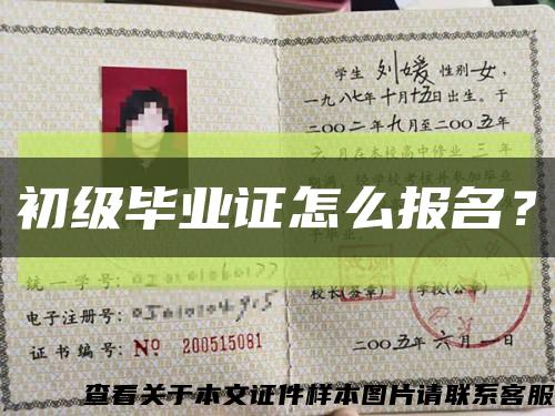 初级毕业证怎么报名？缩略图